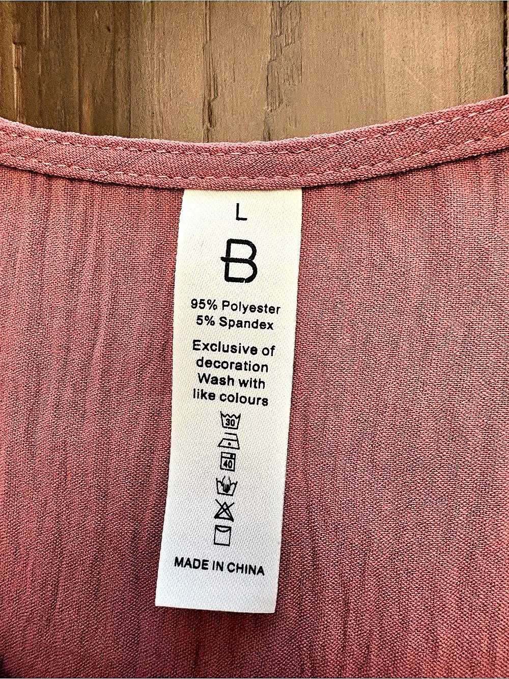 Bebonnie Mauve Pink Crinkle Pleated V-Neck Flutter Sleeve Blouse L - Picture 3 of 5
